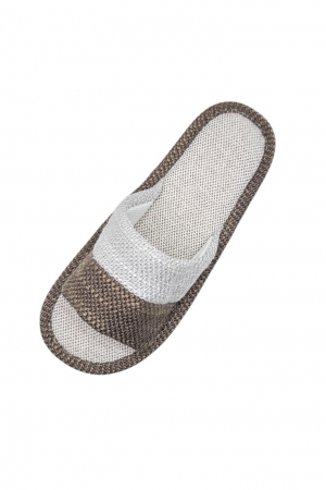 Papuci de casa decupati pentru barbati, Tecos®, marime 40-41, maro inchis, talpa foarte comoda, 27 centimetri [3]