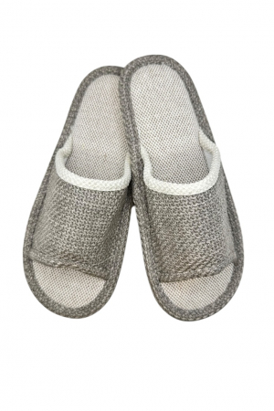 Papuci de casa decupati pentru barbati, Tecos®, marime 40-41, maro, talpa foarte comoda, 27 centimetri [0]