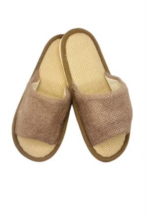 Papuci casa barbati - Papuci de casa decupati pentru barbati, TECOS, marime 40-41, talpa foarte comoda, 27 centimetri