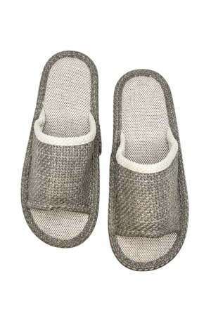 Papuci de casa decupati pentru barbati, Tecos®, marime 40-41, maro, talpa foarte comoda, 27 centimetri [5]