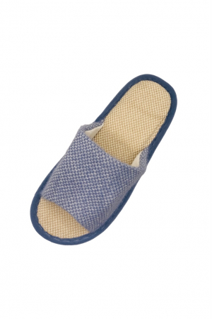 Papuci de casa decupati pentru barbati, TECOS, albastru, marime 40-41, talpa foarte comoda, 27 centimetri [3]