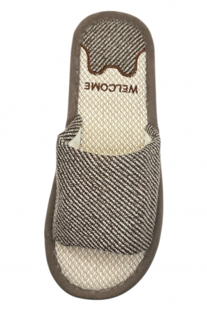Șlapi de casă unisex din material textil cu design modern [4]