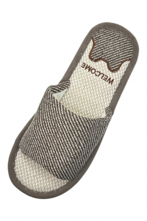 Șlapi de casă unisex din material textil cu design modern [2]