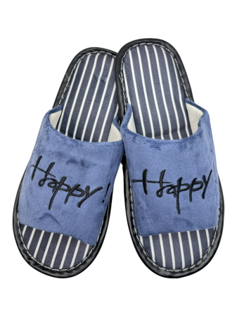 Papuci de casă decupați unisex Tecos® albastru închis cu talpă respirabilă și antiderapantă – mărimi 36-45 [0]
