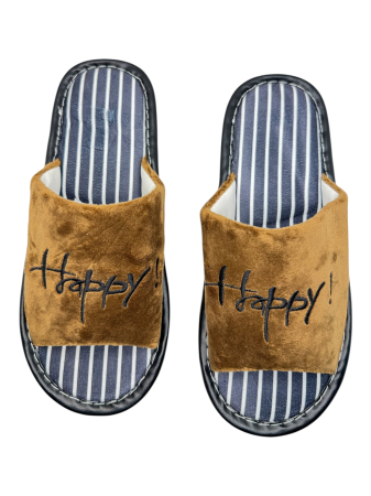 Papuci de casă decupați unisex Tecos® maro cu talpă respirabilă și antiderapantă – mărimi 36-45 [3]