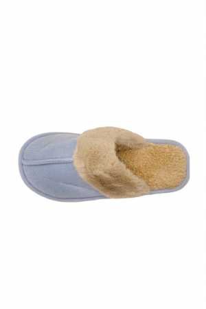 Papuci de casa imblaniti pentru adulti, TECOS, marime 36-37, bleu, foarte caldurosi, 23 centimetri [2]