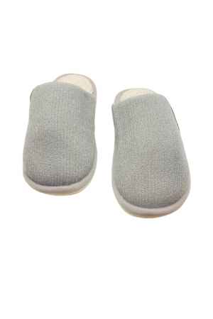 Papuci de casa imblaniti pentru adulti, TECOS, marime 40-41, gri, foarte caldurosi, 27 centimetri [4]