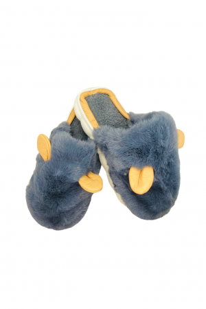 Papuci de casa imblaniti pentru barbati, TECOS, marime 40-41, albastru, foarte caldurosi, 27 centimetri [0]