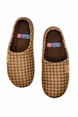 Papuci de casa pentru bărbați, maro deschis, mărime 43 model cu călcâi, 27.5 centimetri [4]
