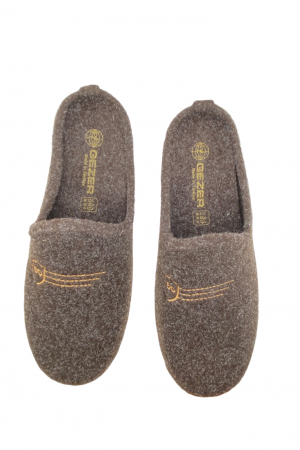 Papuci de casa pentru bărbați, maro, mărime 40, branț detașabil și călcâi [4]