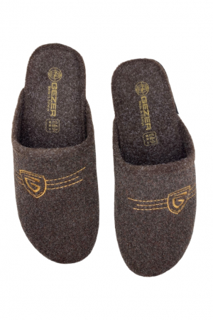 Papuci de casa pentru bărbați, maro, mărime 40, branț detașabil, 26 centimetri [2]