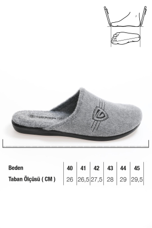 Papuci de casa pentru bărbați, gri, mărime 40, branț detașabil, 26 centimetri [6]