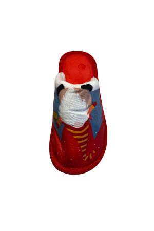 Papuci de casa pentru dama, rosii cu imprimeu gnomi, marime 36-37, 25 centimetri [4]