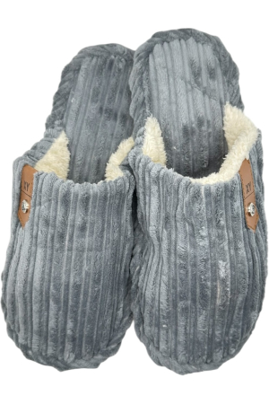 Papuci casa - Papuci de casă pentru bărbați Tecos Gri – Îmblăniți și comozi