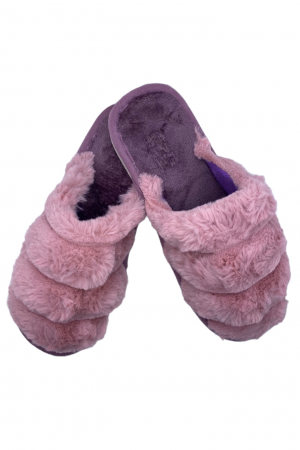 Papuci de casa pentru dama, gri, marime 36-37, 25 centimetri, imblaniti [5]