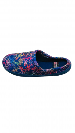 Papuci de casa pentru dama, multicolor cu imprimeu floral, marime 36, 22.5 centimetri, comozi si caldurosi [1]