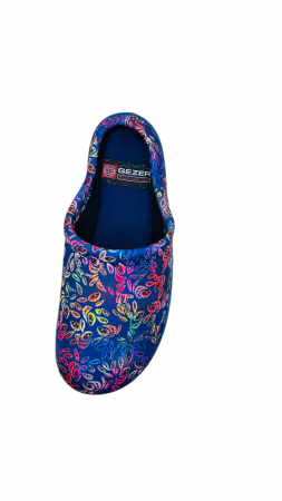 Papuci de casa pentru dama, multicolor cu imprimeu floral, marime 36, 22.5 centimetri, comozi si caldurosi [5]