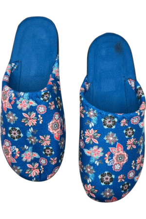 Papuci de casă damă Tecos albastru floral – confort și stil [4]