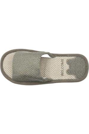 Papuci de casă damă Tecos gri imprimeu Welcome – confort și căldură [2]