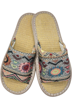 Papuci casa dama - papuci-de-casa-dama-tecos-gri-model-traditional-romanesc