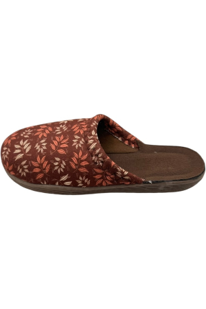 Papuci de casă damă Tecos® maro cu imprimeu floral – model elegant și confortabil [1]
