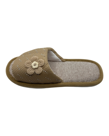 papuci-de-casa-pentru-dama-tecos-maro-marime-36-37-23-centimetri-model-cu-floare-3d-talpa-comoda-si-respirabila [1]