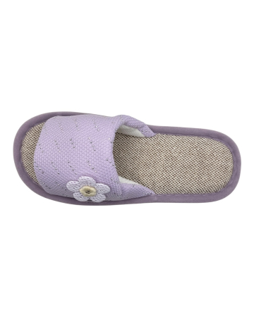 Papuci de casă damă Tecos® mov cu floare 3D și talpă confortabilă respirabilă – mărimi 36-41 [3]