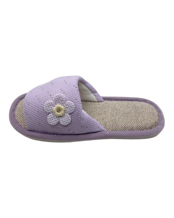 Papuci de casă damă Tecos® mov cu floare 3D și talpă confortabilă respirabilă – mărimi 36-41 [1]