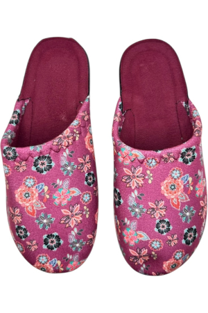 Papuci de casă damă Tecos roșu floral – confort și stil [5]
