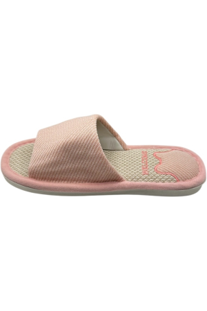 Papuci de casă damă Tecos roz imprimeu Welcome – confort și căldură [1]