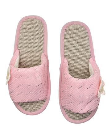 Papuci de casă damă Tecos® roz cu floare 3D și talpă confortabilă respirabilă – mărimi 36-41 [5]