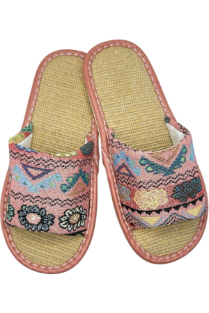 Papuci casa dama - papuci-de-casa-dama-tecos-roz-model-traditional-romanesc