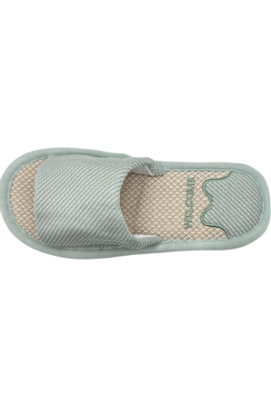 Papuci de casă damă Tecos verde imprimeu Welcome – confort și căldură [2]