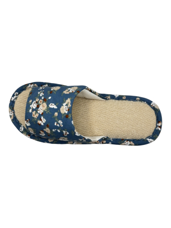 Papuci de casă pentru femei Tecos® albaștri cu model floral și talpă respirabilă – mărimi 36-41 [2]