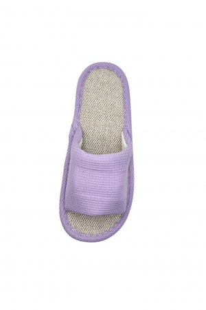 Papuci de casa pentru femei, Tecos®, mov cu model elegant, confortabili, talpa respirabila , marime 36-37, 23 centimetri [4]