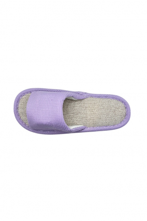 Papuci de casa pentru femei, Tecos®, mov cu model elegant, confortabili, talpa respirabila , marime 36-37, 23 centimetri [5]