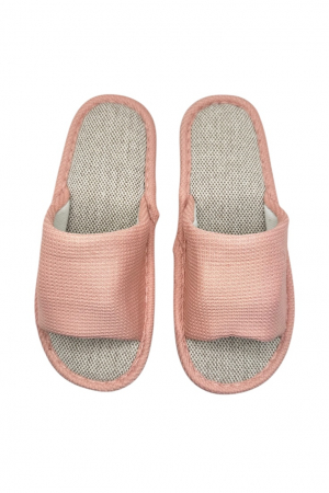 Papuci de casa pentru femei, Tecos®, roz cu model elegant, confortabili, talpa respirabila , marime 36-37, 23 centimetri [4]