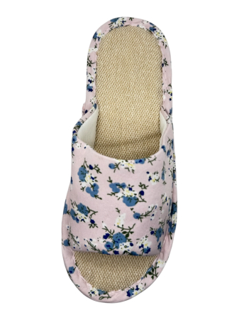 Papuci de casă pentru femei Tecos® roz cu model floral și talpă respirabilă – mărimi 36-41 [4]