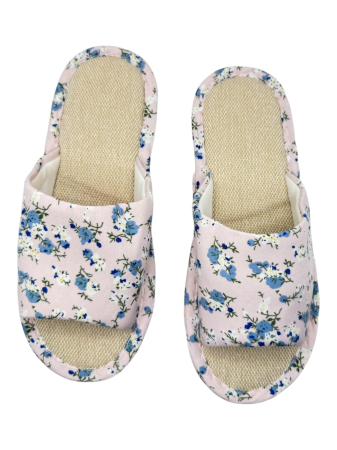 Papuci de casă pentru femei Tecos® roz cu model floral și talpă respirabilă – mărimi 36-41 [5]