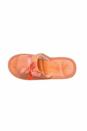 Papuci de casa pentru femei, Tecos®, roz cu stelute aurii, confortabili, talpa respirabila, marime 36-37, 23 centimetri [4]