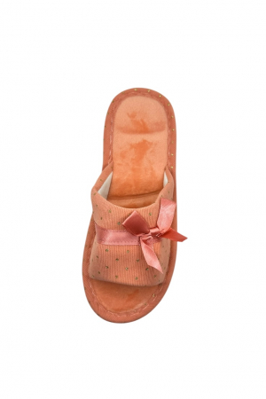 Papuci de casa pentru femei, Tecos®, roz cu stelute aurii, confortabili, talpa respirabila, marime 36-37, 23 centimetri [5]