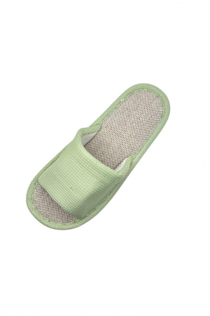 Papuci de casa pentru femei, Tecos®, verde cu model elegant, confortabili, talpa respirabila , marime 36-37, 23 centimetri [1]