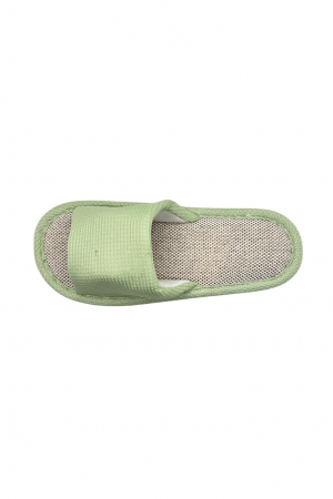 Papuci de casa pentru femei, Tecos®, verde cu model elegant, confortabili, talpa respirabila , marime 36-37, 23 centimetri [5]