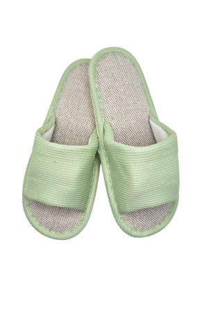 Papuci de casa pentru femei, Tecos®, verde cu model elegant, confortabili, talpa respirabila , marime 36-37, 23 centimetri [0]