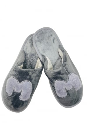 Papuci de casa pentru pentru bărbați, gri, mărime 40-41, imprimeu M, 27 centimetri [0]