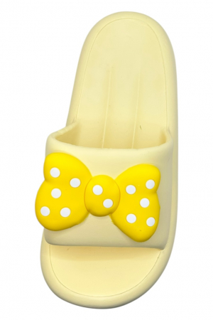 Papuci de dama, Tecos®, marime 36-37, galben cu imprimeu 3D funda, foarte usori, talpa anti-alunecare, 23.5 centimetri [3]