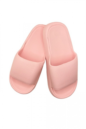 Papuci plaja - Papuci de dama, Tecos®, marime 36-37, roz, foarte usori, talpa anti-alunecare si aspect texturat, 24 centimetri