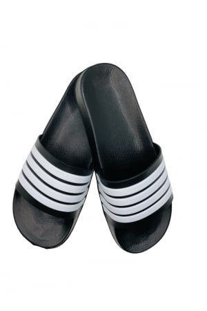 Papuci plaja barbati - Papuci de exterior pentru barbati, negri, marimea 40, 26 centimetri