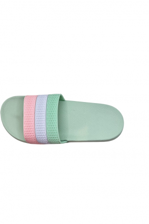 Papuci damă vară pastel – barete late colorate – model casual [3]