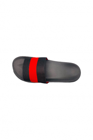 Papuci de plaja sau piscina pentru bărbați, negri, marimea 40, 26.5 centimetri, bareta tip textil [2]